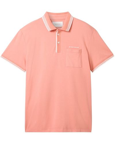 Tom Tailor Poloshirt mit Brusttasche - Pink
