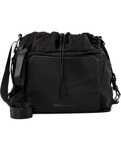 Tom Tailor DENIM Alma Hobo bag/ Backpack Beutel mit Kordelzugverschluss und Vortasche mit Reißverschluss - Blau