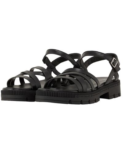 Tom Tailor Sandalen aus Kunstleder - Schwarz