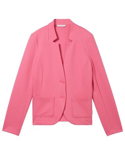 Tom Tailor Blazer mit Ottoman Struktur - Pink