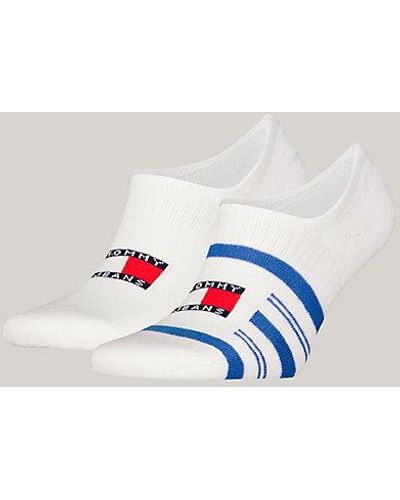 Tommy Hilfiger Set Van 2 Paar Gestreepte Footie-sokken - Blauw