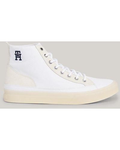 Tommy Hilfiger Embroidery Logo High-top Trainers - Natural