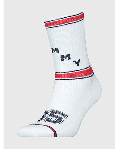 Tommy Hilfiger Pack de 1 par de calcetines con logo - Blanco