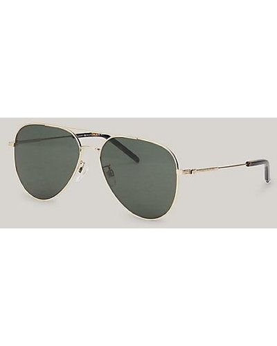 Tommy Hilfiger Roestvrijstalen Aviator-zonnebril - Metallic