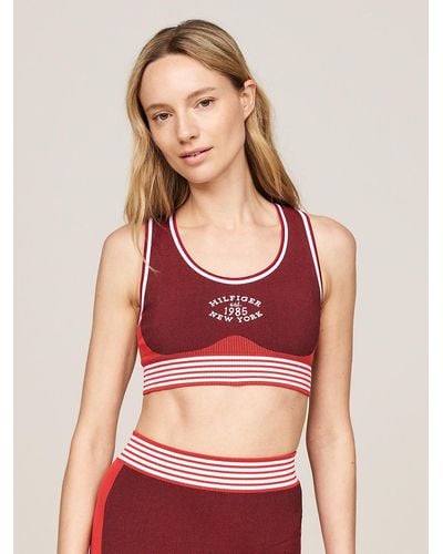 Tommy Hilfiger Sport Varsity Low Support Seamless Bra - Red