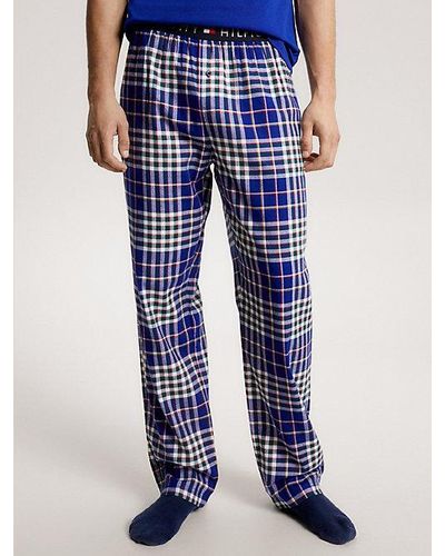 Tommy Hilfiger Pantalón de pijama TH Original de franela - Azul