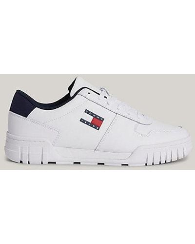 Tommy Hilfiger Essential Cupsole-Sneaker aus Leder - Weiß