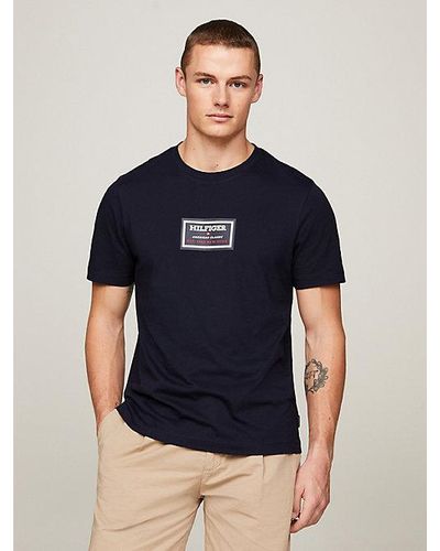 Tommy Hilfiger Jersey T-shirt Met Logoprint - Blauw