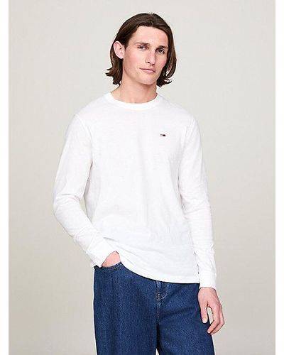 Tommy Hilfiger Set Van 2 Extra Slim Fit Longsleeve T-shirts - Wit