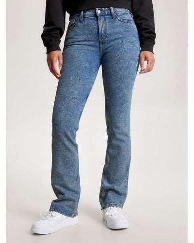 Tommy Hilfiger Jean jambe ample Claire taille haute - Bleu