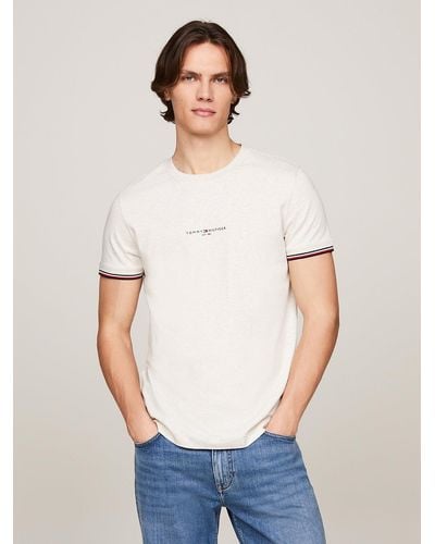 Tommy Hilfiger Tipped Logo Slim Fit T-shirt - White