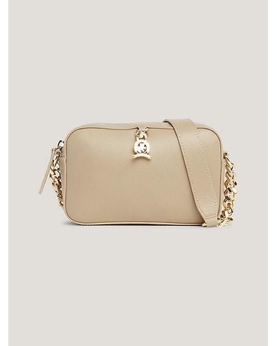 Tommy Hilfiger Luxe Leather Crossbody-cameratas - Naturel