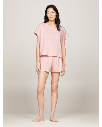 Tommy Hilfiger Th Original Jersey T-shirt And Shorts Pyjama Set - Natural
