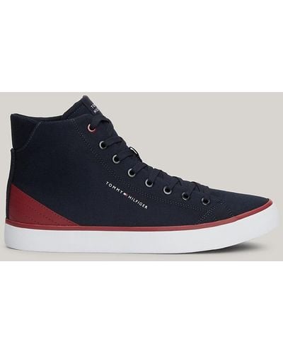 Tommy Hilfiger Canvas High-top Trainers - Blue