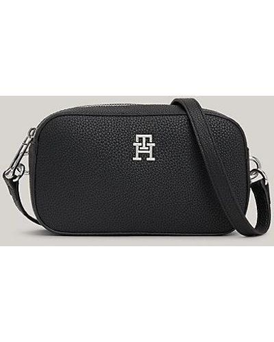 Tommy Hilfiger Th Emblem Crossbody-cameratas - Zwart