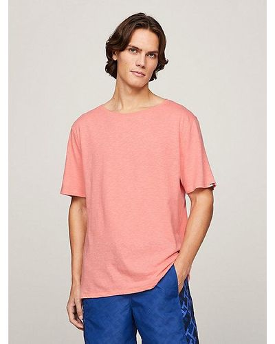 Tommy Hilfiger Th Essential Getextureerd Cover-up T-shirt - Oranje