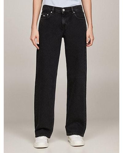 Tommy Hilfiger Sophie Zwarte Low Rise Straight Faded Jeans