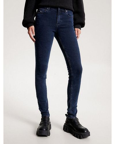 Tommy Hilfiger Nora Medium Rise Skinny Jeans - Blauw