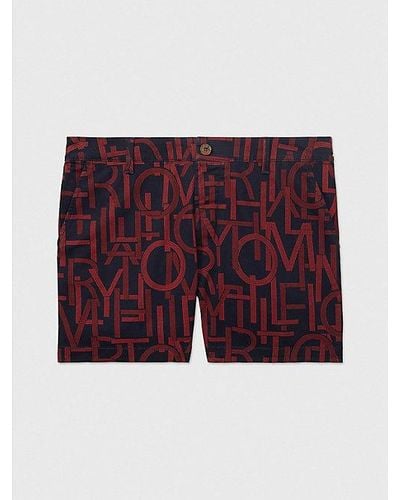 Tommy Hilfiger Adaptive Shorts mit Logo - Rot