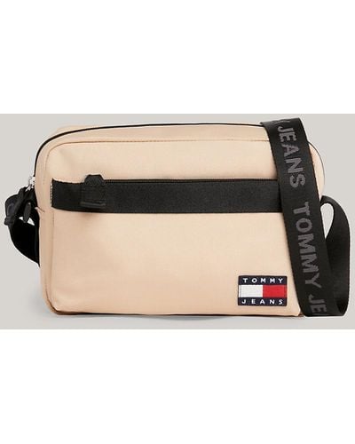 Tommy Hilfiger Essential Repeat Logo Small Crossover Bag - Natural