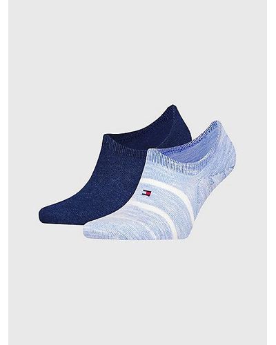 Tommy Hilfiger Pack de 2 pares de calcetines Footie - Azul