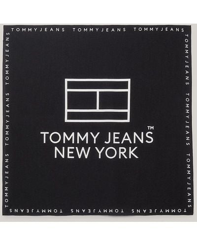 Tommy Hilfiger Carré bandana à logo oversize - Noir