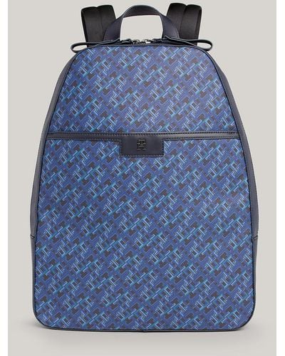 Tommy Hilfiger Sac à dos arrondi TH Monogram - Bleu