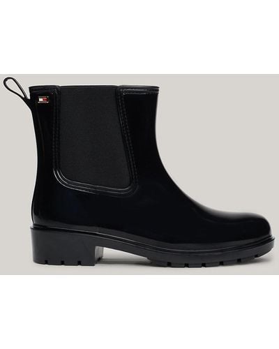 Tommy Hilfiger Rubber Cleat Rain Boots - Black
