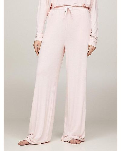 Tommy Hilfiger Pantalón de pijama con logo tonal - Rosa
