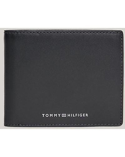 Tommy Hilfiger Cartera de piel para monedas y tarjetas - Gris