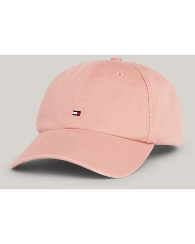 Tommy Hilfiger Flag Embroidery Six-panel Baseball Cap - Pink