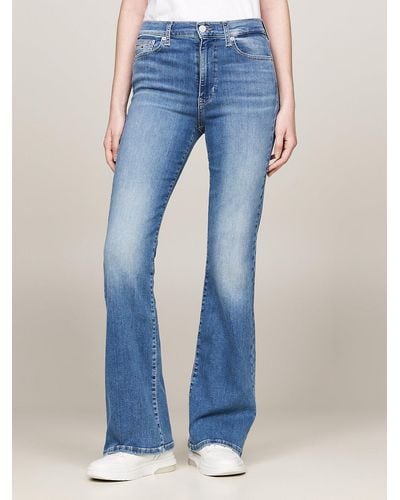 Tommy Hilfiger Sylvia High Rise Skinny Flared Jeans - Blue