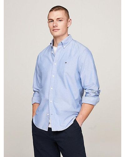 Tommy Hilfiger Heritage Regular Fit Oxford-overhemd - Blauw