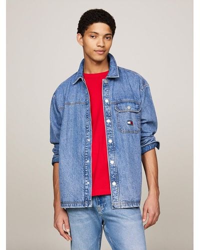 Tommy Hilfiger Essential Casual Fit Denim Overshirt - Red