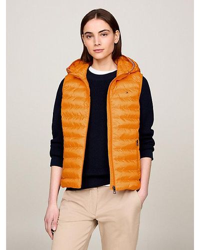 Tommy Hilfiger Curve Gewatteerde Lichtgewicht Bodywarmer - Oranje