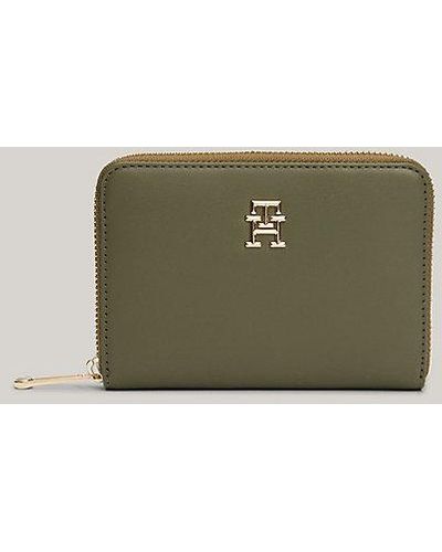 Tommy Hilfiger Chic mittelgroße Reißverschluss-Brieftasche - Grün
