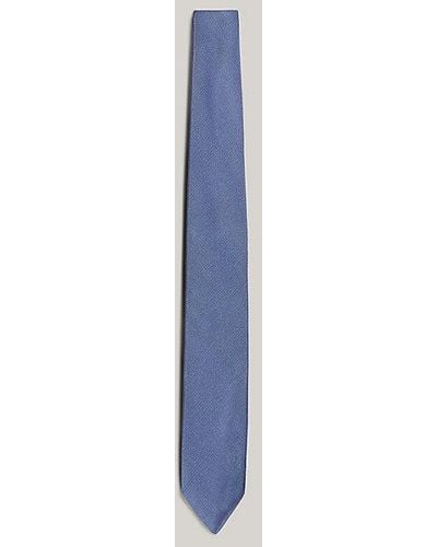 Tommy Hilfiger Krawatte aus reiner Seide - Blau