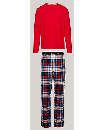 Tommy Hilfiger TH Original Flanell-Pyjama im Geschenkset - Rot