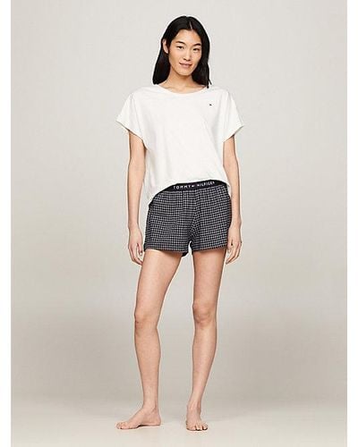 Tommy Hilfiger Pijama de shorts y camiseta TH Original - Blanco