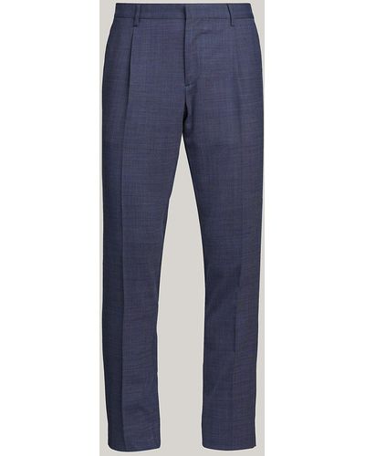 Tommy Hilfiger Prince Of Wales Check Slim Trousers - Blue