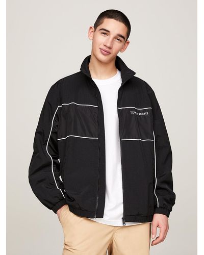 Tommy Hilfiger Essential Piping High Neck Jacket - Black