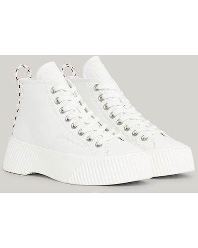 Tommy Hilfiger High-top Platfrom Trainers - Natural
