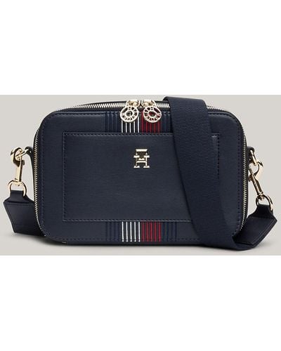 Tommy Hilfiger Corporate Double Zip Crossover Camera Bag - Blue
