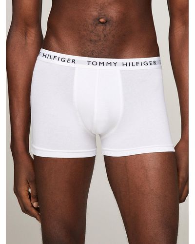 Tommy Hilfiger Lot de 3 boxers avec ceinture à logo - Blanc