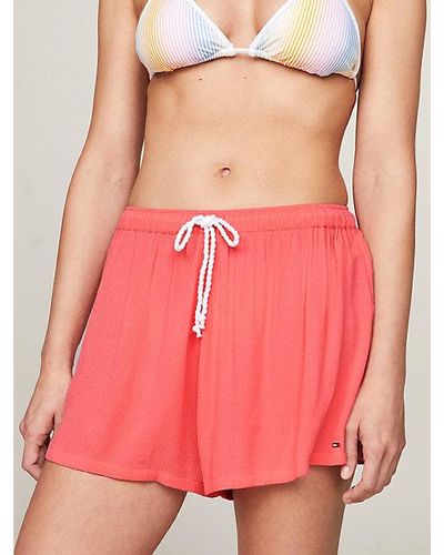 Tommy Hilfiger Essential Cover-Up Strand-Shorts - Pink