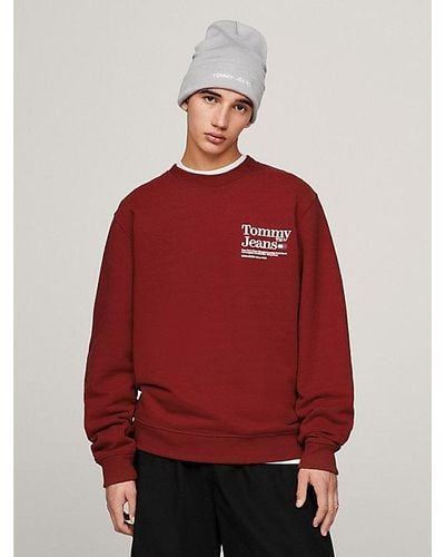 Tommy Hilfiger Modern Fleece-Sweatshirt mit Logo - Rot