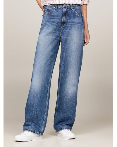 Tommy Hilfiger High Rise Relaxed Straight Jeans - Blue