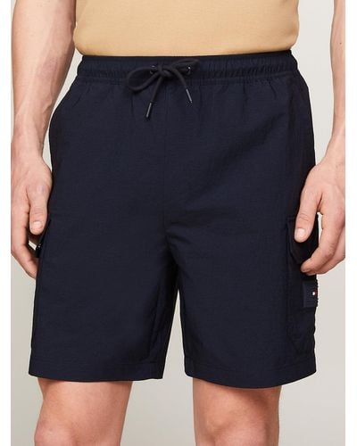 Tommy Hilfiger Sport Logo Cargo Shorts - Blue