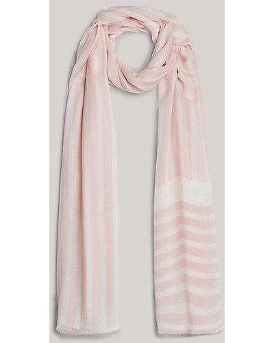Tommy Hilfiger Essential gewebter Schal mit Streifen - Pink