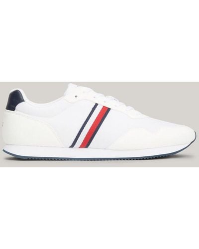 Tommy Hilfiger Essential Signature Tape Runner Trainers - Metallic